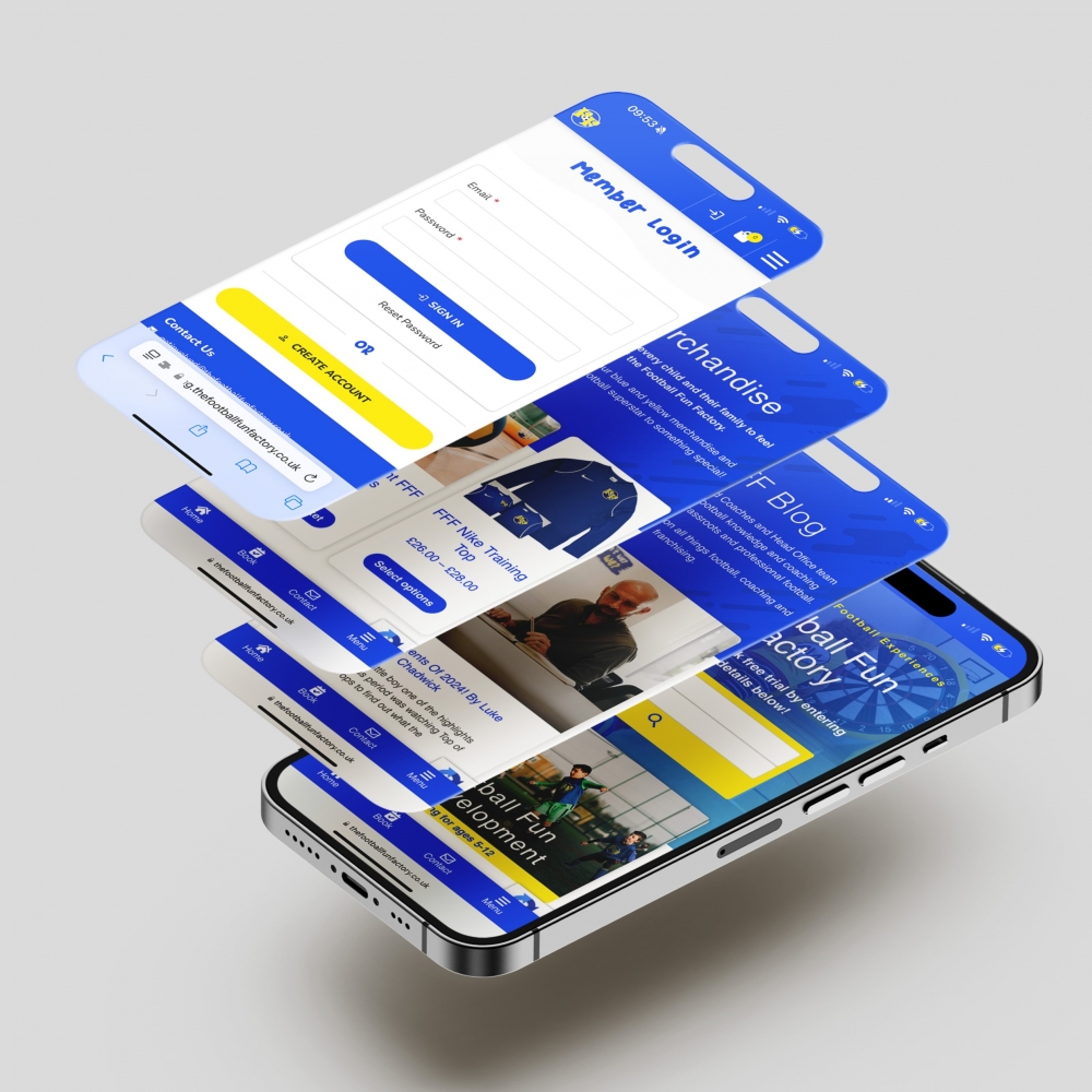 Bespoke website for Football Fun Factory