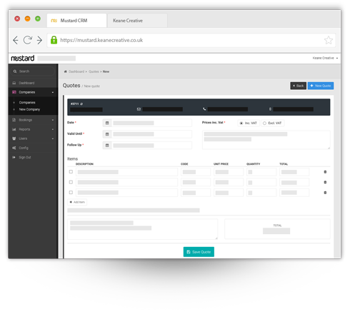 Manage Quotes
